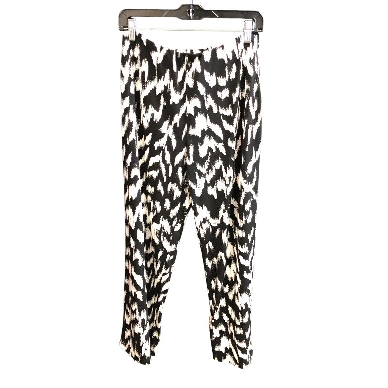 Printed Scarves Pants Dress By Jm Collections In Black & White, Size: Mp