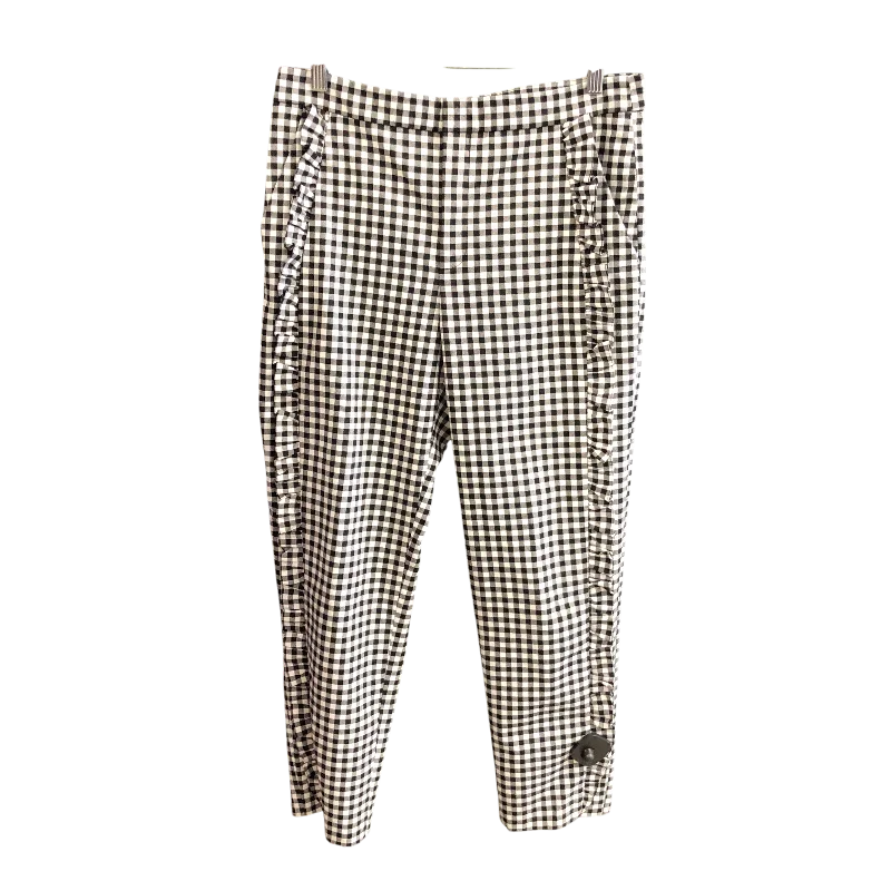 Trendy Joggers Pants Other By Zara Women In Plaid Pattern, Size: M