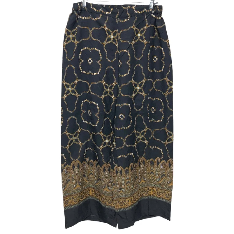 Stylish Blazers Pants Wide Leg By Cmc In Black & Gold, Size: Xl