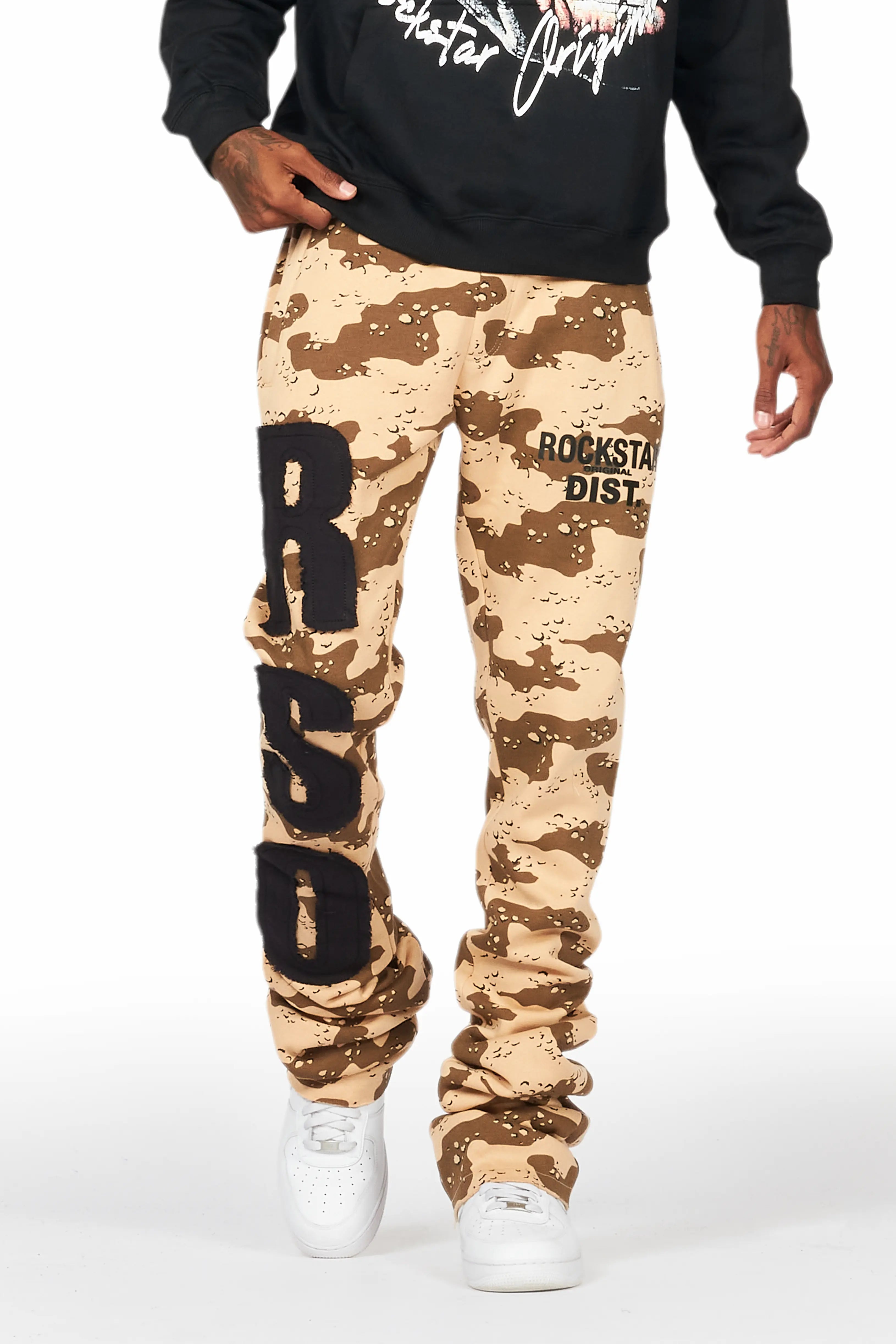 Casual Comfort Bansi Desert Camo Super Stacked Trackpant