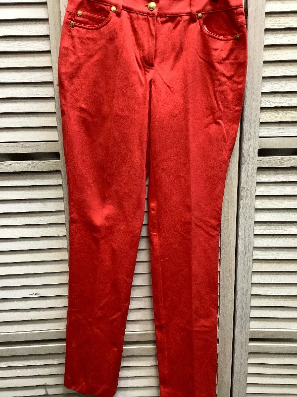 Leather Sneakers Coral Pants Cropped J Mclaughlin, Size 2