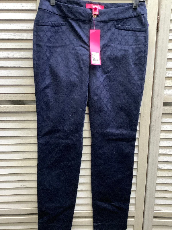 Funky T-shirts Navy Pants Cropped Lilly Pulitzer, Size 2