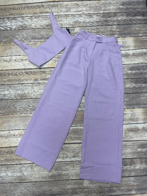 Trendy Joggers Purple Pants Set 2pc Cme, Size S