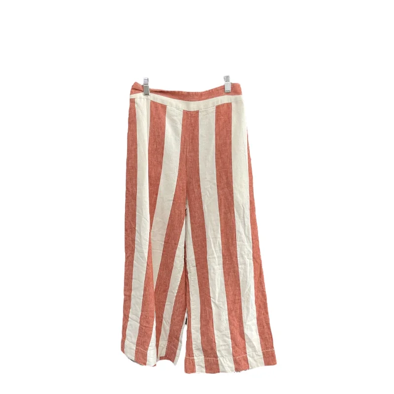 Designer Footwear Striped Pattern Pants Wide Leg Madewell, Size S