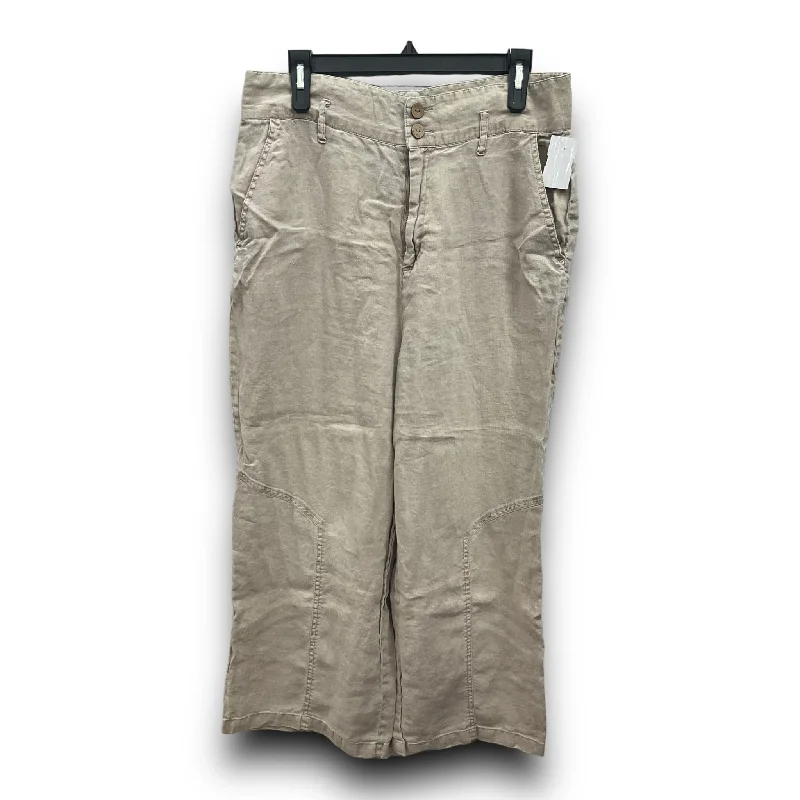 Parkas Style Tan Pants Linen Nicole Miller, Size L