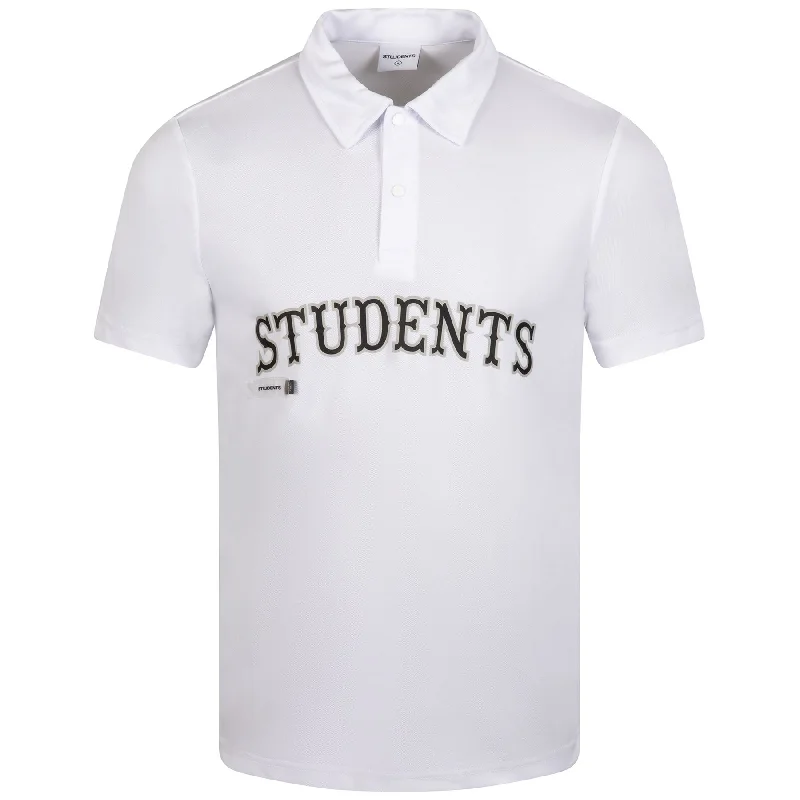 Funky T-shirts Armstrong Poly Polo Shirt White - SS24