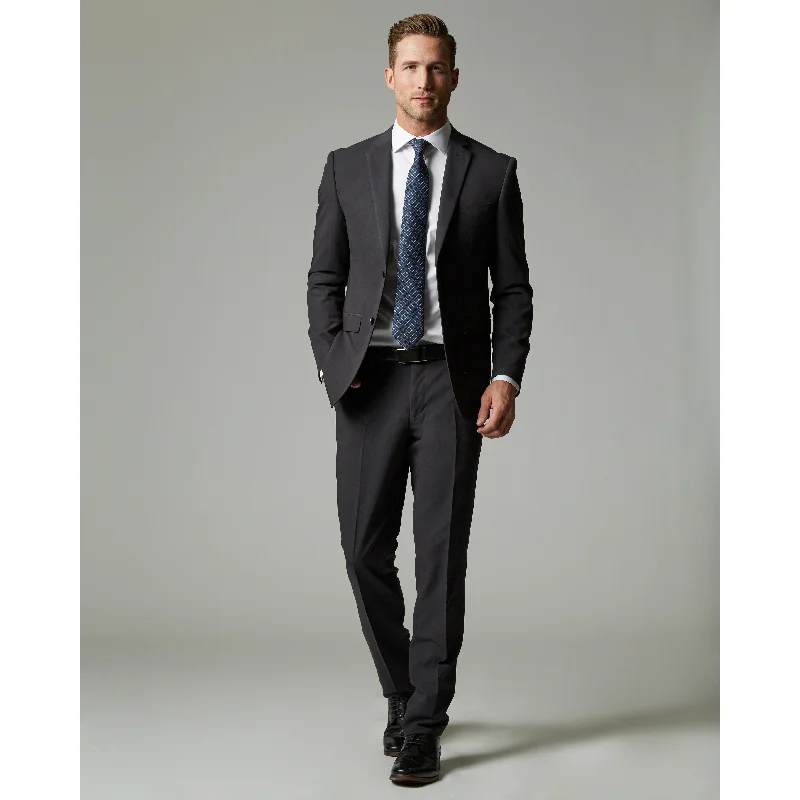 Graphic Caps Charcoal Tempo Stretch Slim Fit 1-Pant Suit