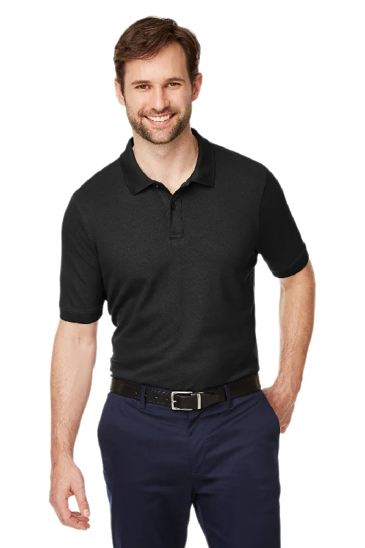 Lounge Wear Devon & Jones Mens New Classics Performance Moisture Wicking Short Sleeve Polo Shirt - Black