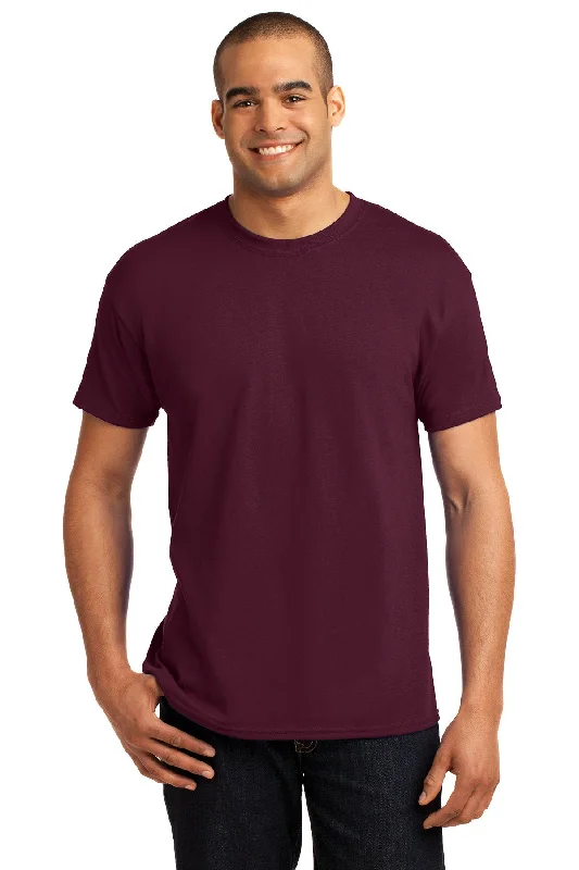 Everyday Wear Hanes Ecosmart 50 50 Cotton/Poly T Shirt 5170 Maroon