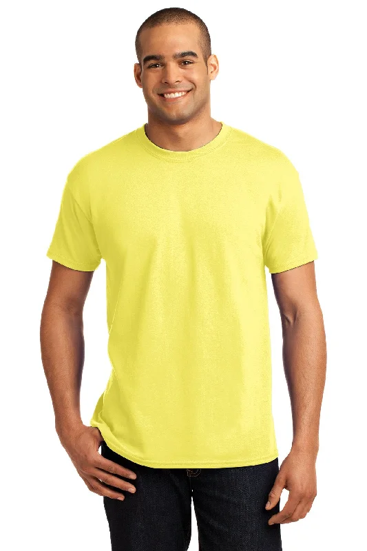 Designer Gloves Hanes Ecosmart 50 50 Cotton/Poly T Shirt 5170 Yellow