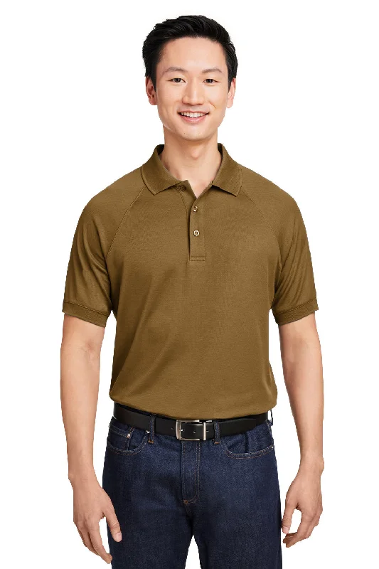 Printed Trousers Harriton Mens Charge Moisture Wicking Short Sleeve Polo Shirt - Coyote Brown