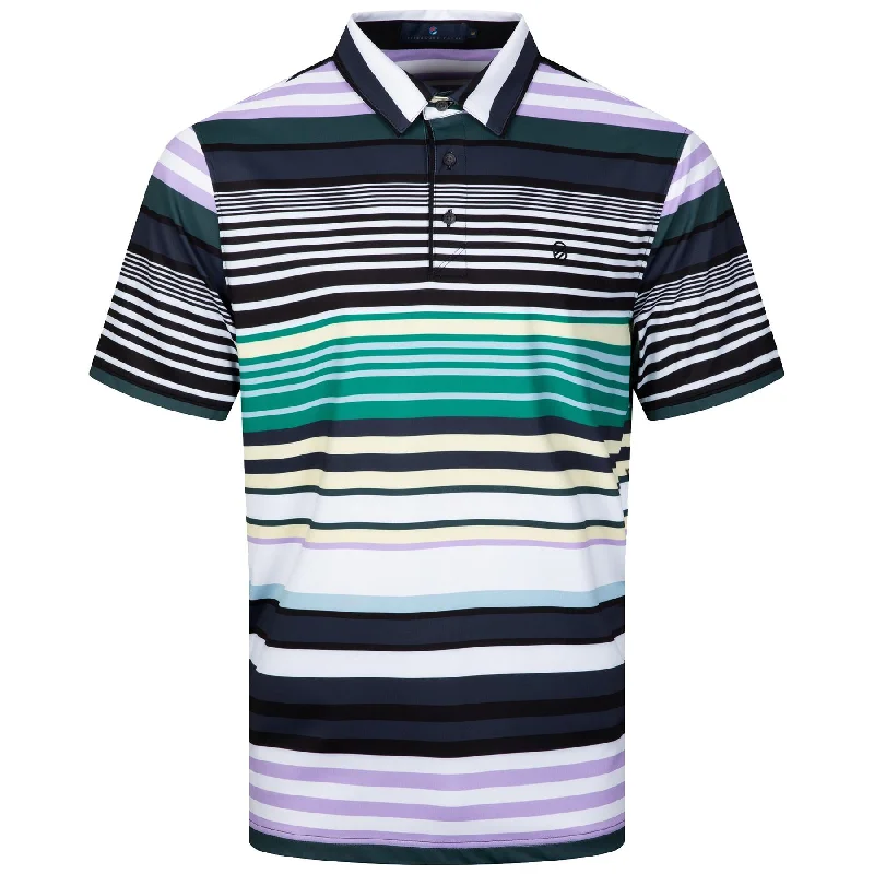 Urban Shirts Legion Polo Lavendar & Green Stripe - AW23