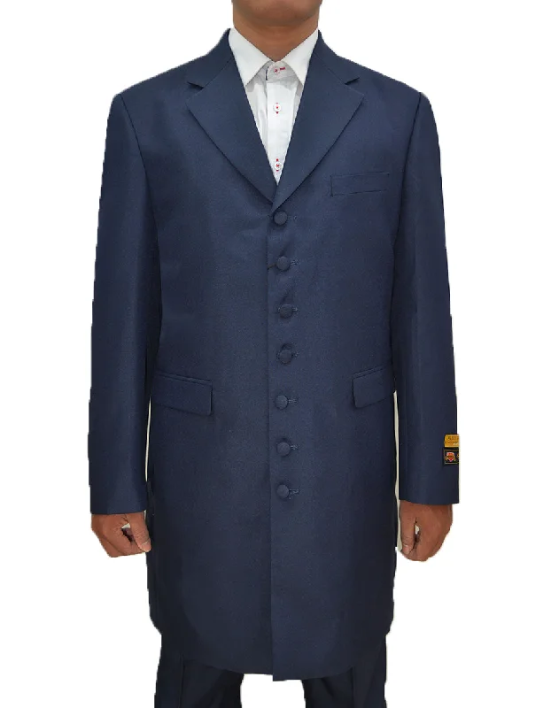 Warm Jackets Mens Classic Vested Zoot Suit in Navy