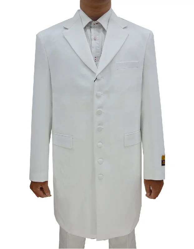 Stylish Blazers Mens Classic Vested Zoot Suit in White