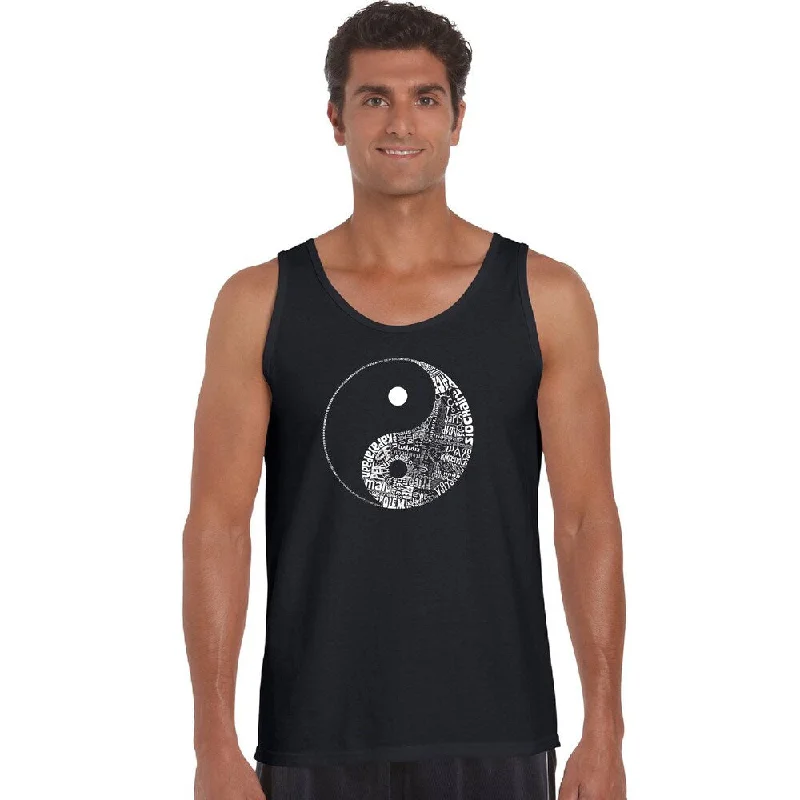 Urban Apparel Men's Cotton Yin Yang Tank Top