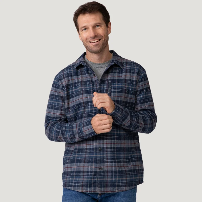 Turtleneck Sweaters Men's Easywear II Fleece Lined Flannel Shirt