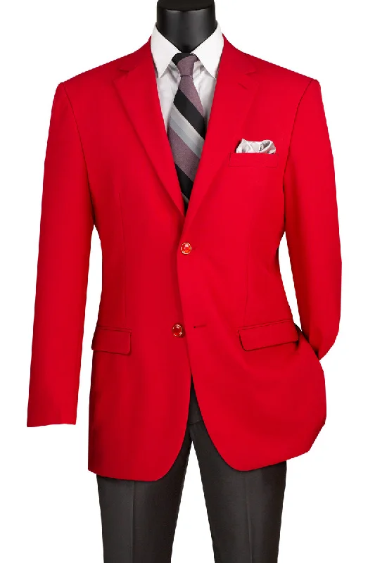 Dapper Suits Men's Red Regular Fit Everyday Blazer