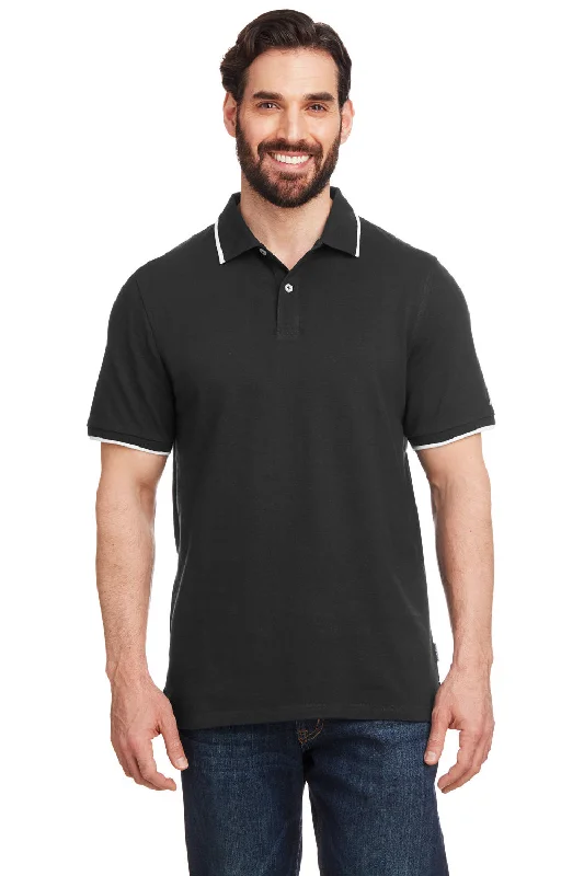 High-neck Sweaters Nautica Mens Desk Short Sleeve Polo Shirt - Black/White