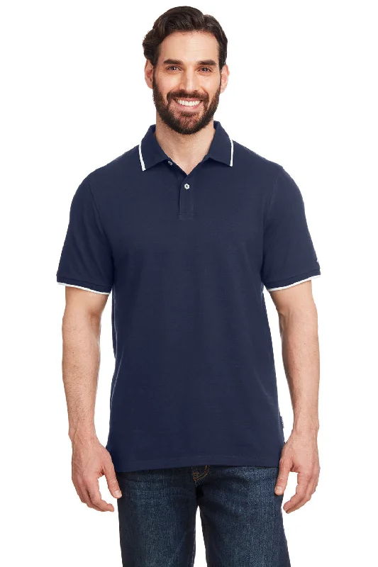 Turtleneck Sweaters Nautica Mens Desk Short Sleeve Polo Shirt - Navy Blue/White