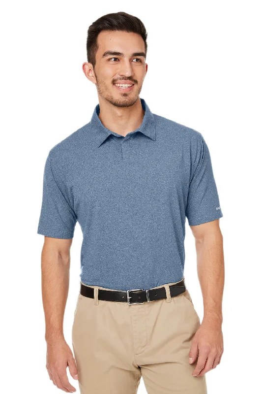 Relaxed Wear Nautica Mens Saltwater UPF 40+ Short Sleeve Polo Shirt - Faded Navy Blue