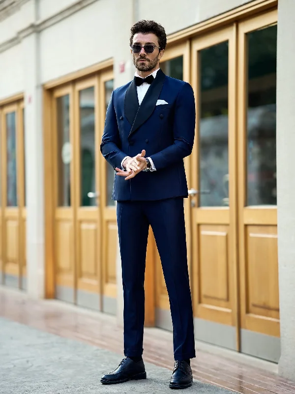 Everyday Wear Navy Double Breasted Tuxedo 2-Piece