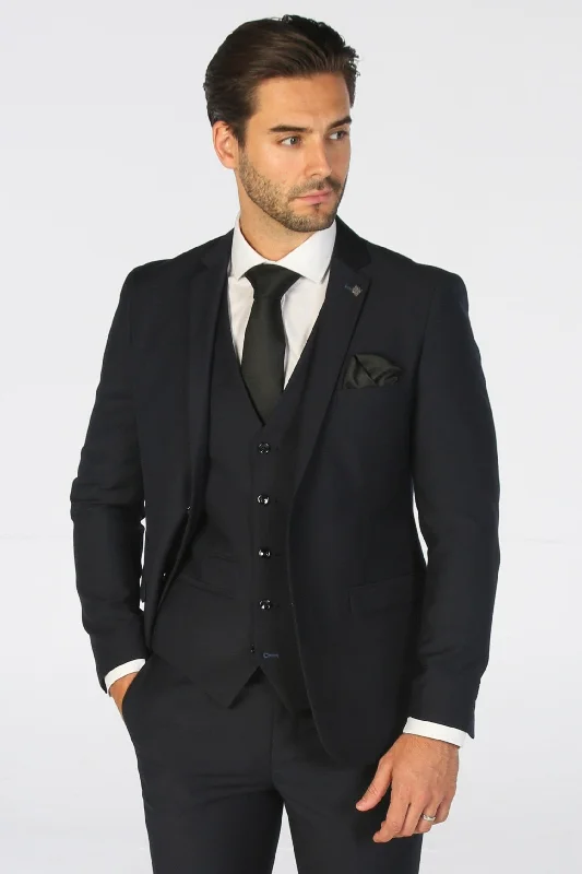 Denim Shirts Parker Navy Three Piece Suit