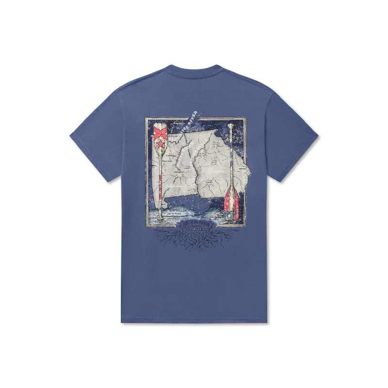 Relaxed Wear River Route Collection Tee - Alabama & Georgia