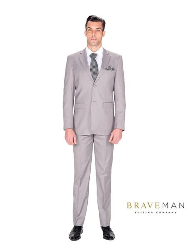 Rugged Jackets Light Grey Slim Notch Suit