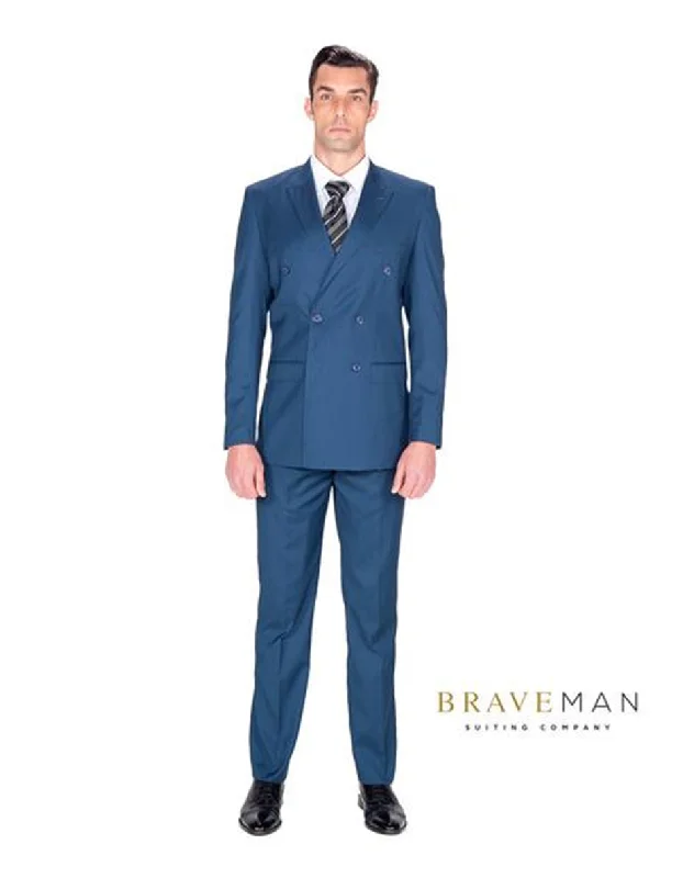 Tailored Coats Indigo Double Breasted Suit