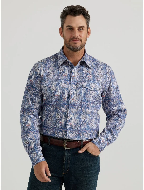 Cool Jackets Wrangler 20x Paisley Print Snap Shirt