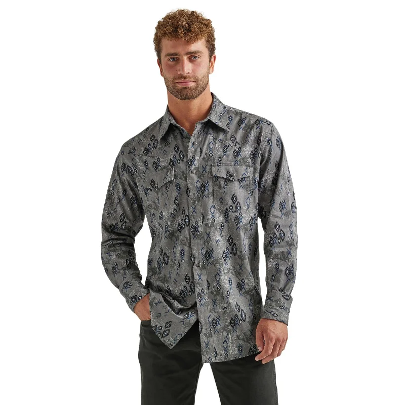 Sporty Look Wrangler Coconut Cowboy L/S Snap Shirt