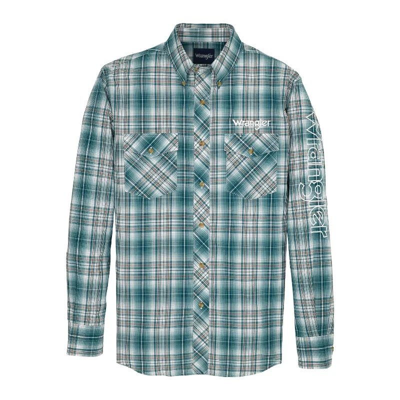 Printed Scarves Wrangler Logo Long Sleeve Shirt