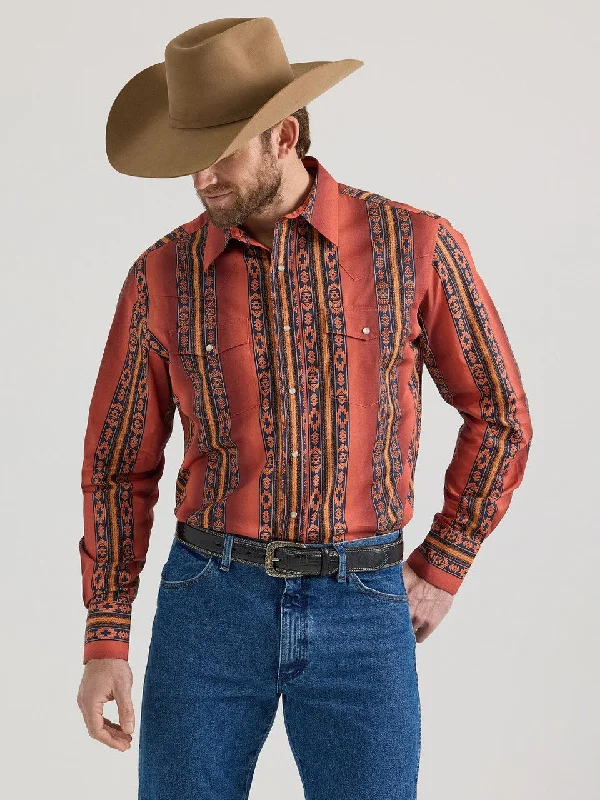 Relaxed Wear Wrangler Orange Checotah Print