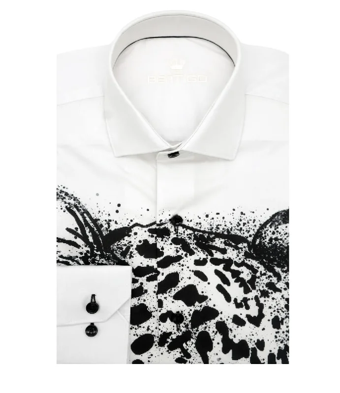 Casual Comfort Bertigo Shirt | Ace-05 Snow Leopard Print