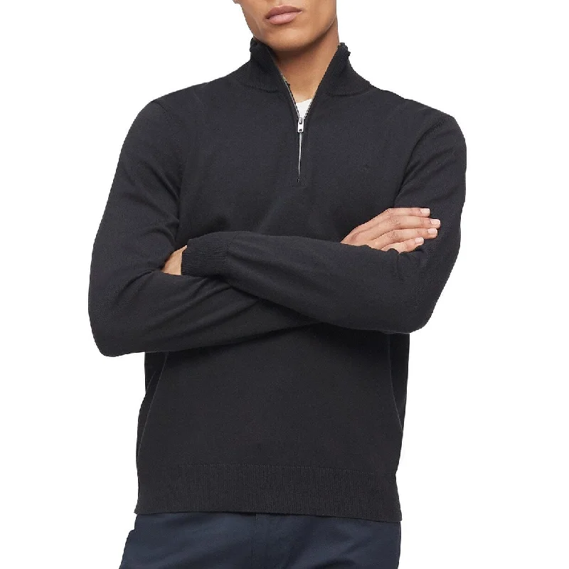 Active Gear Calvin Klein Men's 1/4-Zip Sweater Charcoal Size Small