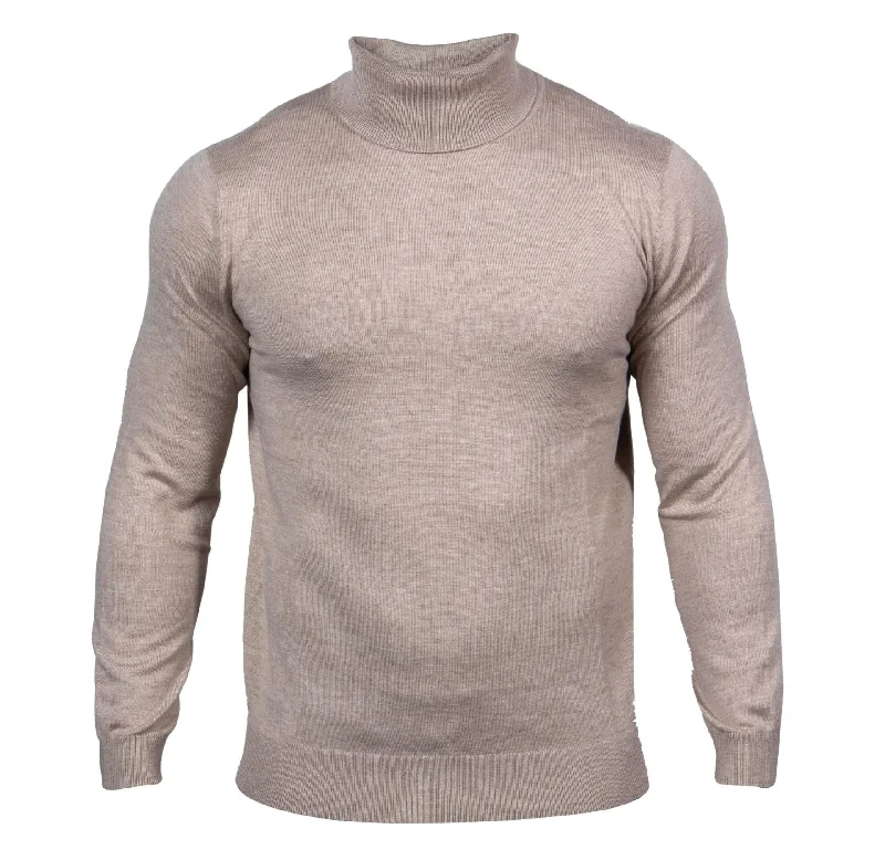 Boho Menswear Prestige SW-495 T. Neck Sweater - Stone