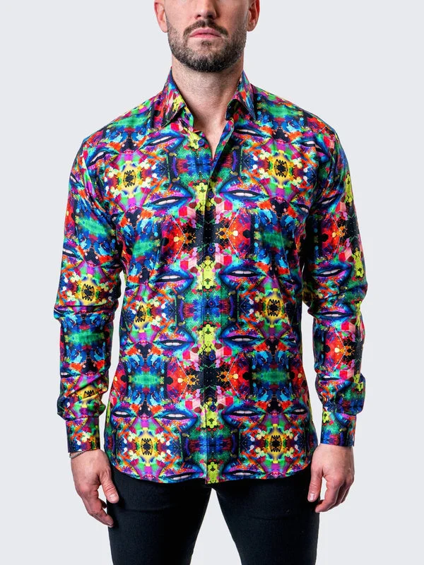 Sporty Look Maceoo Shirt | Fibonacci Kaleidoscope Multi