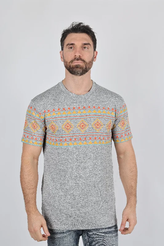 Parkas Style Mens Performance Fabric Modern Fit Stretch Aztec T-Shirt