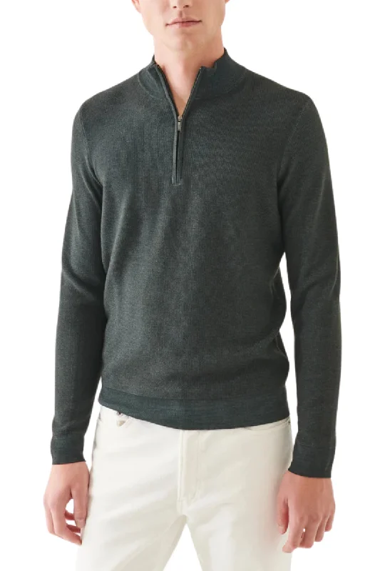 Smart Casual Merino Textured Quarter Zip