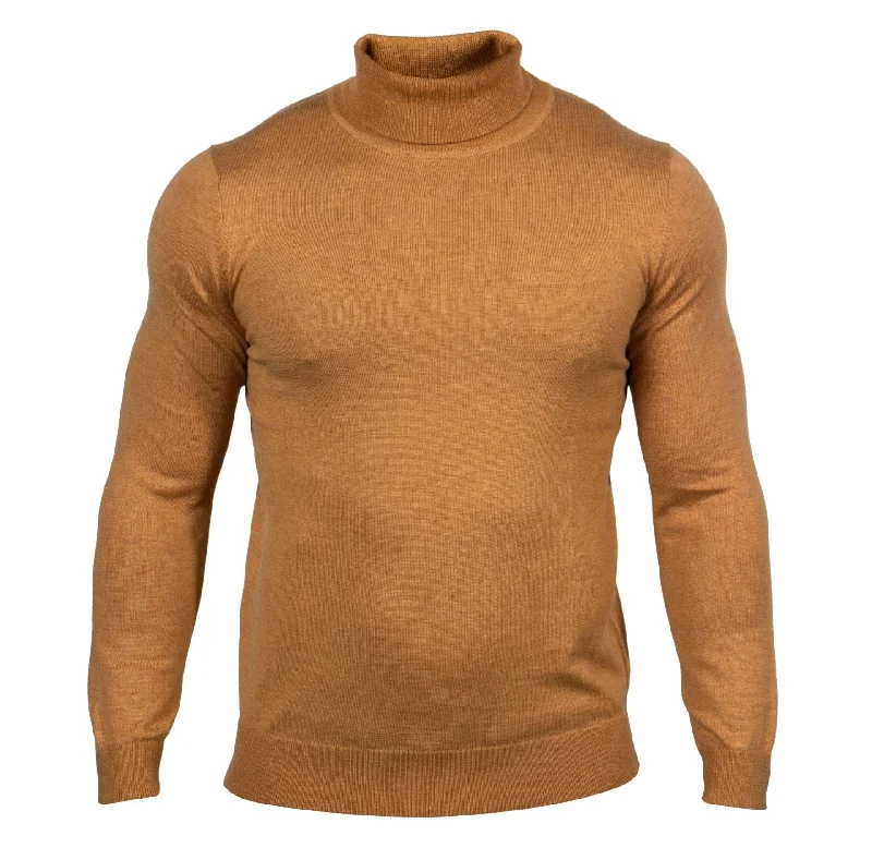 Warm Jackets Prestige SW-495 T. Neck Sweater - Camel