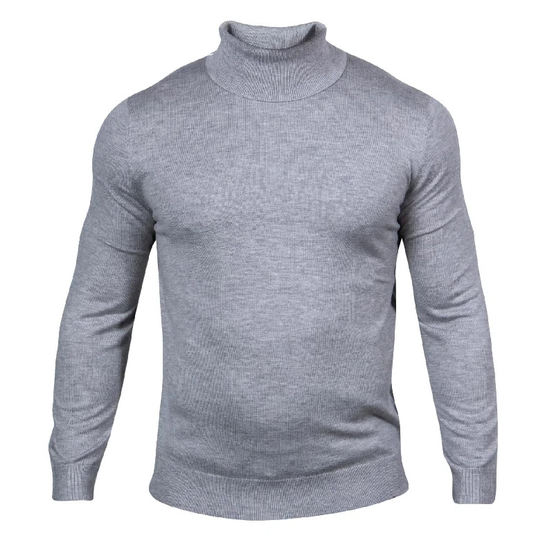 Casual Cardigans Prestige SW-495 T. Neck Sweater - Silver