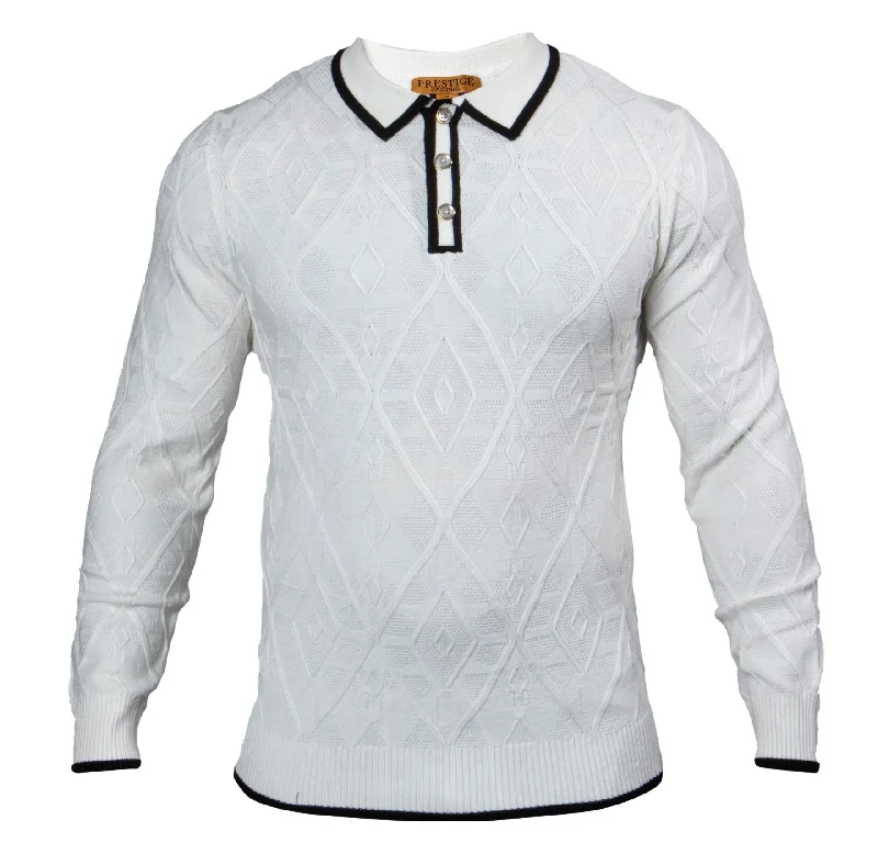 Varsity Jackets Prestige SW-572 3 Button Polo - White