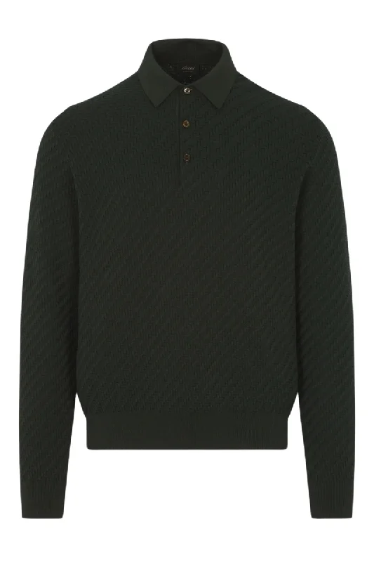 Button-down Shirts Trama Weave Polo Sweater